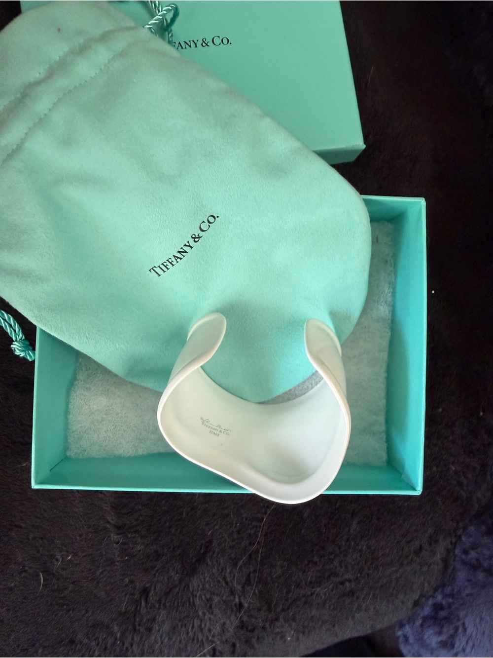 Tiffany & Co. White Sculptural Bone Cuff Bracelet
